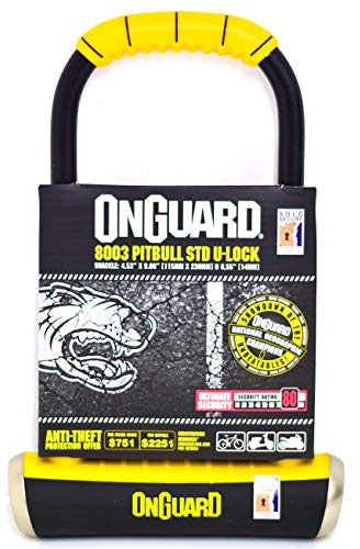 OnGuard Pitbull STD 8003 Bike U Lock - Sold Secure Gold