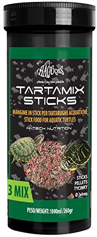 Haquoss Tartamix Sticks Mangime in Sticks Galleggianti per Tartarughe Acquatiche, 1000 ml/260 gr