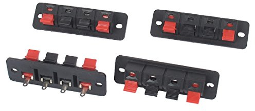 sourcing map 4Stk. Rot Schwarz Federbelastete Kabel Lautsprecher Terminal Board Anschluss DE de