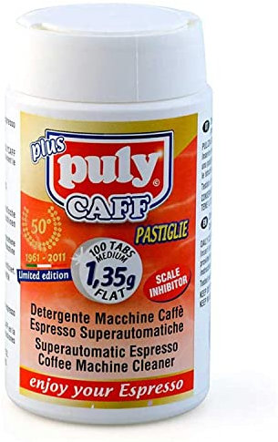 Puly Caff Coffee Machine Cleaning Tablets Medium 1.35g x 100 Flat Plus Puly