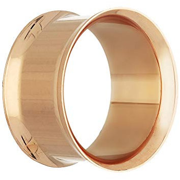 Treuheld® 12mm Ohr Flesh Tunnel Rosegold - Edelstahl/Chirurgenstahl 316L - Dünn & Dünner Rand - Ohne Gewinde