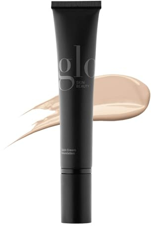 Glo Skin Beauty Satin Cream Foundation Makeup for Face, Natural Fair - Full Coverage, Semi Matte Finish, Conceal Blemishes & Even Skin Tone