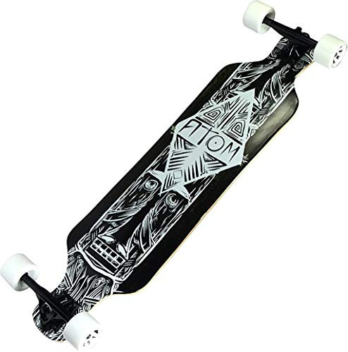 Atom Longboards Atom Drop Deck Longboard – 99,1 cm, Dunkles Tiki, 99,1 cm