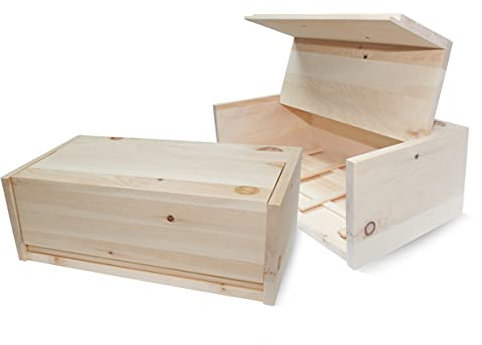 ZirbenFamilie Zirben-Brotkasten • Hygienische Aufbewahrungsbox 45x16x25cm aus duftendem ZirbenHolz • ein Produkt der ZirbenFamilie - bekannt aus dem Fachhandel & der Hotellerie