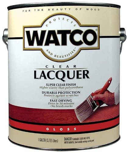 Watco® 63031 Lacquer Clear Wood Finish, 1 Gallon, Gloss (Pack of 2)