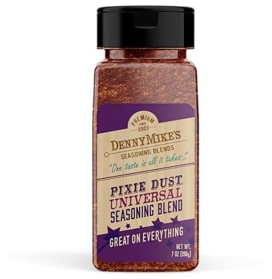 DennyMike’s Pixie Dust Universal Seasoning Blend, Premium All Purpose Seasoning, All Natural Complete Seasoning for Meat, Chicken, Beef, Seafood, Vegetables, and More, Gluten and MSG-Free, 7 oz
