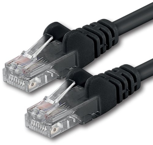 1aTTack.de 1x 10m Câble Réseau Cat6 Cat 6 - RJ45 Ethernet LAN DSL Routeur Modem - Noir