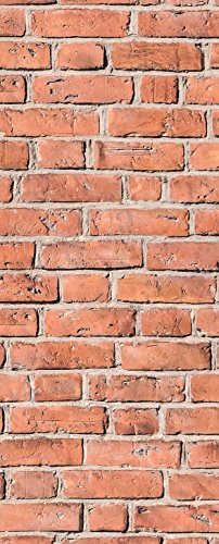Melis-Folienwerkstatt Türtapete Türposter selbstklebend – Wand aus Backstein - 90x205cm und 100x210cm - Fototapete Poster Türfolie Tapete – T00035
