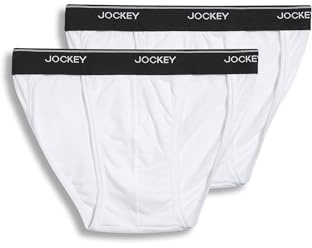 Jockey Men's Underwear Elance String Bikini - 2 Pack, white, M