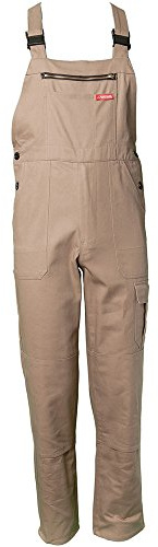 Planam 0176056 BW 290 Cargo-Latzhose, Khaki, Größe 56