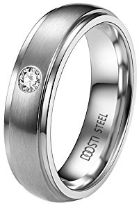 DOOSTI Partnerringe/Trauringe Sunshine Two Chirurgischer Edelstahl - inkl. Gratis Gravur