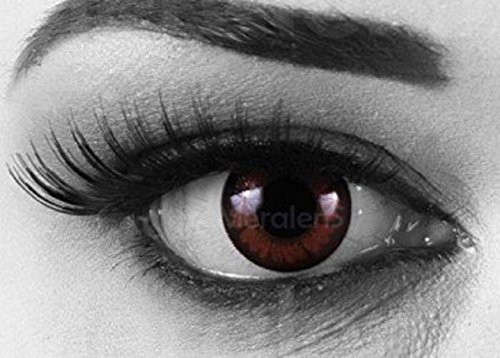 Funnylens 1 Paar farbige Crazy Fun pretty hazel 3 Monats Kontaktlinsen. perfekt zu Halloween, Karneval, Fasching oder Fasnacht mit gratis Kontaktlinsenbehälter ohne Stärke!