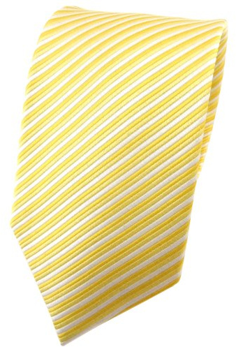 TigerTie Designer Seidenkrawatte in gestreift (schmaler Streifen) - Krawattenform: klassischer Schnitt