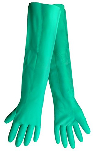 USA SEALING Global Glove 522 Heavyweight, Unlined Nitrile Glove, Chemical Resistant, Large, 12PK