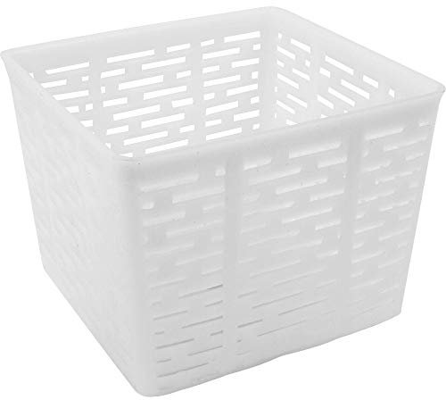 Browin 411313 El Molde de Queso Cuadrado Blanco Resistente de 11 x 11 x 8,5 cm, para 500 g de Queso es Ideal para Hacer Queso en casa, Queso de Labra, feta, Queso Cotta y Queso Cotta.
