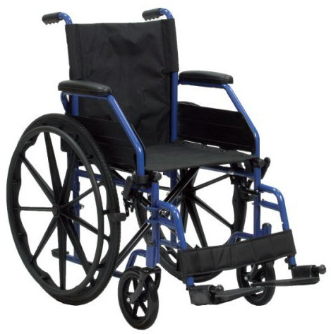 TERMIGEA Carrozzina/Sedia a Rotelle Basic con Autospinta per Disabili, Anziani e Malati, Pedane Regolabili in Altezza, Ribaltabili ed Estraibili