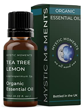 Mystic Moments | Olio Essenziale Biologico di Tea Tree Limone | 10ml | Leptospermum petersonii dona a diffusori, miscele di oli e formulazioni profumate un aroma fresco ed erbaceo lemon.