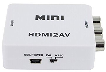 YATEK Mini convertidor de HDMI a AV RCA Analogica de vídeo YK-101
