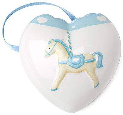 Hervit ACQUASANTIERA Ceramica CARUSEL Blu 10 CM