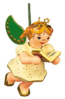 Hubrig-Volkskunst Baumbehang Engel mit Gesangbuch * Höhe 6cm