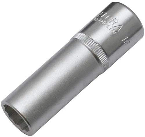 Elora 871011602300 Zündkerzen-Steckschlüsseleinsatz 16mm M10 3/8 mit Magnet
