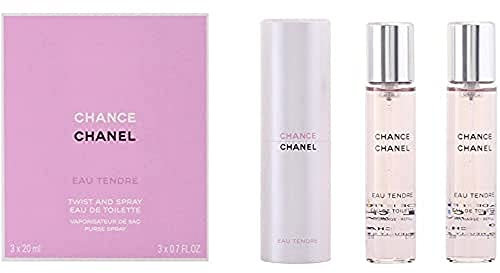 Chanel Chance Eau Tentre Eau De Toilette Spray Rechargeable 3x 20ml
