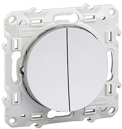 Schneider Electric - Odace, double poussoir Alu, à vis, connexion rapide - S530216