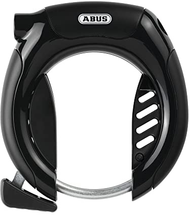 ABUS Rahmenschloss Pro Shield 5850 R - mit Anschlussmöglichkeit für Ketten - Schlüssel nicht abziehbar bei geöffnetem Schloss, Schwarz