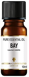 Bay Essential Oil in a 10ml amber glass dropper bottle - Amphora Aromatics.
