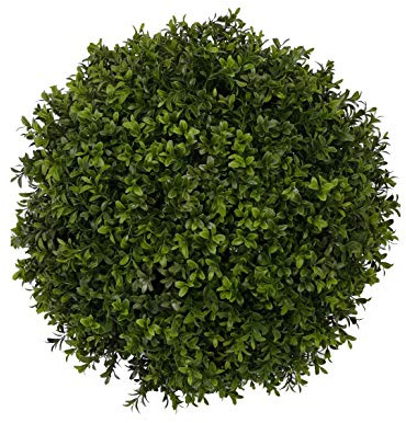 kunstpflanzen-discount.com Buchsball künstlich mit 1.836 Blätter und einem Durchmesser von 48cm UV geschützt - Hochwertige Outdoor Buchskugel für den Außenbereich