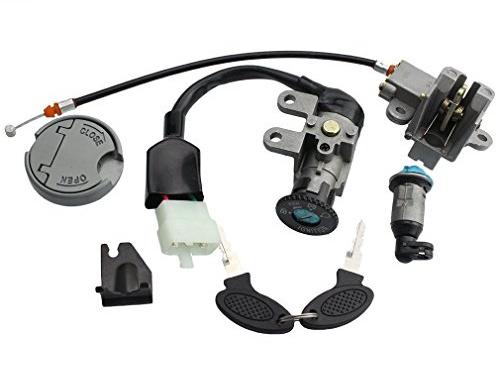 GOOFIT Zündschloss Schlüssel Set Ersatz für GY6 49cc 50cc chinesische Roller 139QMB Teile