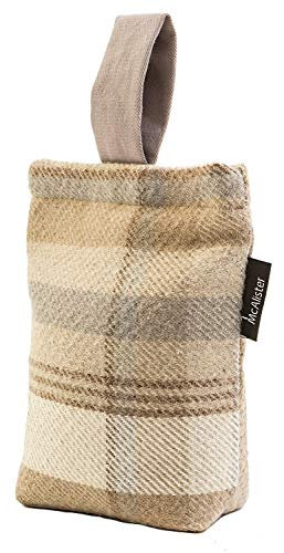 McAlister Textiles Heritage | Türstopper im Tartan-Muster kariert in Beige Natur | Designer Deko ungefüllter Türsack Rustikal Schottischer Landhausstil