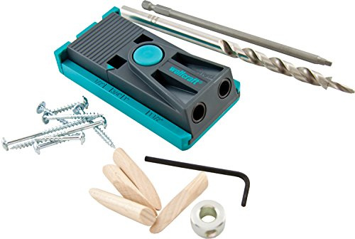 wolfcraft 4643404 Bohrschablonen-Set für Holzverbindungen