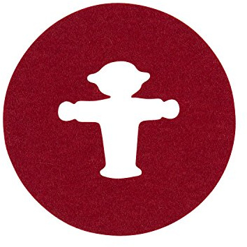 AMPELMANN Untersetzer Filz Druntersetzer Klein (Steher - Rot)