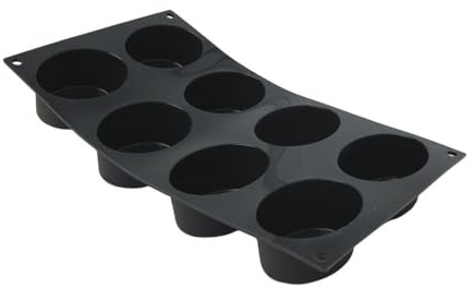 DE BUYER -1971.01 -moulflex noir - pl. 8 gateaux ovales