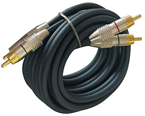 Dynavox Câble stéréo RCA, contacts plaqués or, convient aux appareils audio avec connecteurs RCA tels que amplificateurs, lecteurs CD, récepteurs AV noir/rouge, longueur 2.0m