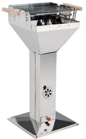Holzkohle BBQ Trichtergrill Edelstahl