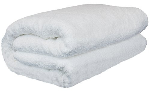 BC Bare Cotton Luxury Hotel & Spa Towel Turkish Cotton Oversized Bath Sheets - White - (40x80 inches, Set of 1)