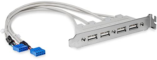 StarTech Adaptador Placa 4 Puertos USB 2.0 A Hembra - IDC (USBPLATE4)