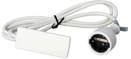 Schulte 151000155300 Evoline Plug - Enchufe con toma de tierra, color blanco