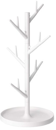 YAMAZAKI Home Branch Glasständer Baumhalter Tassen-Organizer, 34 x 16 x 16 cm, Weiß
