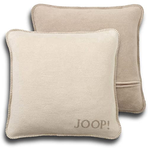 Joop! Kissenhülle Uni Doubleface Sand Pergament Baumwolle/Polyacryl, Maße: 50cm x 50cm, 651235