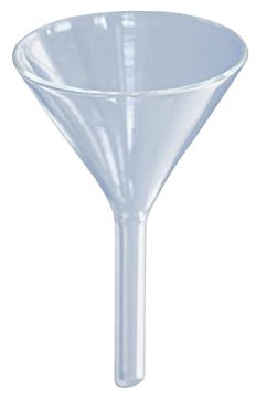 1 x Glastrichter Ø 80mm - Kalk-Soda-Glas - 60° Winkel - Glas-Trichter - Trichter aus Glas