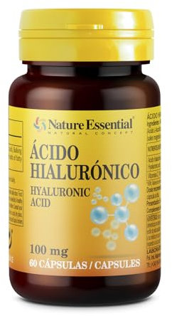 Nature Essential | Ácido Hialurónico | 60 Cápsulas | Bote para 2 Meses | Dermis | Articulaciones, Cartílagos y Piel