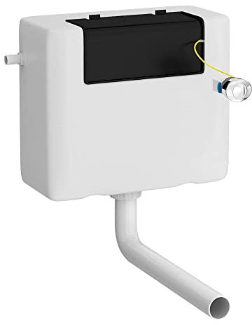 ECOSPA Concealed 3/6 Litre Dual Flush WC Toilet Cistern with Front & Side Access Including Valves and Flush Button • Left Water Entry • WRAS Approved and Simple to Install