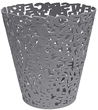Balvi Cestino Carta Letters Colore Grigio Plastica 30cm
