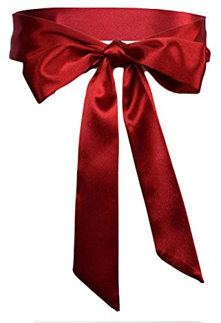 TeeYee Damen Satin Schärpe Taillenband 170cm Lang Mädchen Gürtel Obi Bel