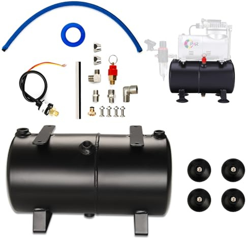 OPHIR 3L Air Tank Kit for Airbrush Compressor | 3L Storage Tank Designed for Air Brush Compressor Setups, Ideal for Hobby Model Painting, Crafts, and DIY Projects