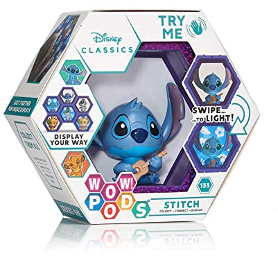 WOW! PODS Disney Lilo & Stitch Stitch Figurine de Collection Officielle Disney Lumineuse à tête branlante