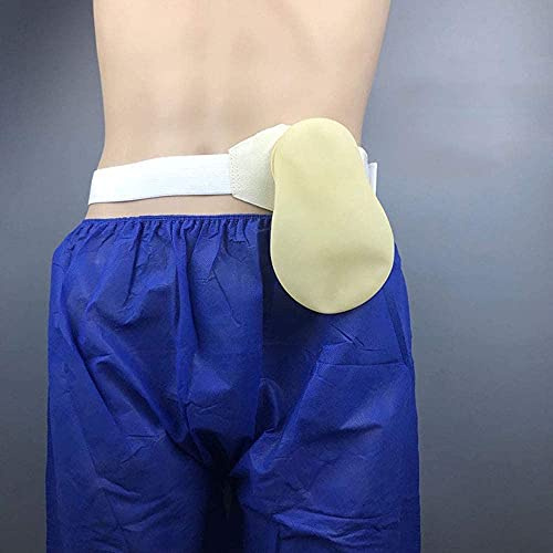 GHzzY Unisex-Stomagürtel - Verstellbarer Stoma-Stützgürtel für die Kolostomie - Bauch-Stoma-Verband nach Kolostomie mit 2 wiederverwendbaren Beuteln